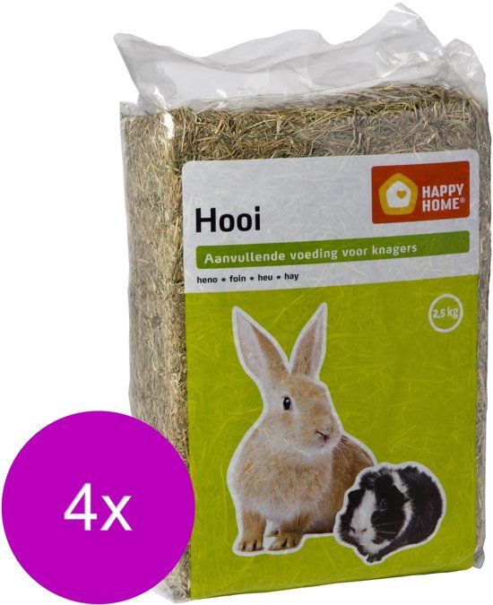 Happy Home Weidehooi - Ruwvoer - 4 x 2.5 kg