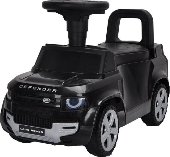 Bandits & Angels Loopauto Land Rover Defender Zwart - Loopauto voor Kinderen - Zwart