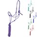 Majestic Ally 1/4 inch touw 4 knopen stijve polyester training halter met 10 ' bijpassende lijn touw voor paarden - volledig (paars, volledig)