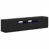 vidaXL meuble TV UTRECHT Noir Bois traité