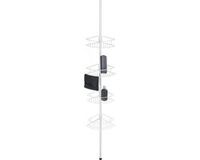 Wenko Telescoop doucheplank DOLCEDO, 4 niveaus, wit, roestvrij staal