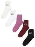 KARL LAGERFELD Signature Logo Sock 5 Pack Chaussettes Femme