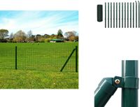 vidaXL Euro Hek 25x1,2 m Staal Groen