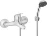 Invena BADLAND MITRIS badkraan voor badkamers, zilverkleurig