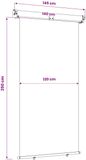 VidaXL Paravent de balcon 140 x 250 cm 100% polyester fer acier
