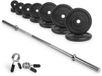 VirtuFit Gietijzeren Halterset - 120 kg - Volledige set - Incl. Halterstang, Halterschijven en Veerclipsluitingen