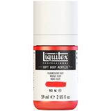 Liquitex 1959983 Professionele acrylverf voor zachte huid - kunstenaarsverf in romige, ondoorzichtige consistentie, hoge pigmentatie, lichtecht en verouderingsbestendig, fles van 59 ml - fluor rood