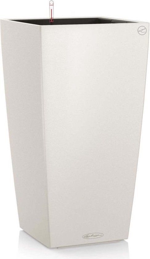 LECHUZA CUBICO Color 30 - Plantenbak - wit mat - 14 l