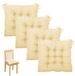 Unyqoos® Set van vier comfortabele stoelkussens met antislip en wasbare hoes - Geel