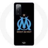Maniacase Hoesjes voor Samsung Galaxy S20 FE Olympique de Marseille Logo zwart-wit