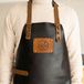 Tablier cuir personnalisé - Noir