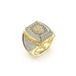 Guess JUMR05002JWYG62 Ring Heren Zirkoon Geel Goud Ringmaat 62