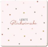 SPOTTED DOG GIFT COMPANY Grafische Workshop grappige kurken onderzetter | Gefeliciteerd, kleurrijk