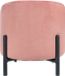 QUVIO Velvet Round Ottoman - Vintage Pink - 30cm