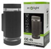 Ecolight Lampe d'extérieur LED, applique murale, lampe de jardin, 2xGU10, anthracite