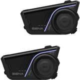 SENA 60S Evo Bluetooth-communicatiehelm voor motorfiets met Bose, mesh & intercom Wave, waterdicht IPX7, bevestigingsset voor twee helmen, spraakbesturing en ruisonderdrukking, dubbelpak