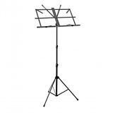 Gear4music Muziekstandaard met Tas, Zwart