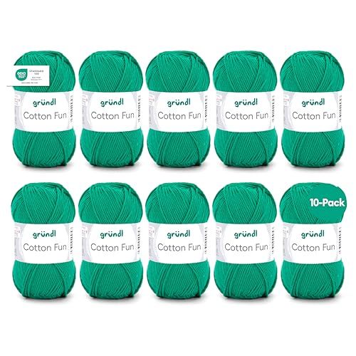 Gründl Cotton Fun Breigaren, Grasgroen