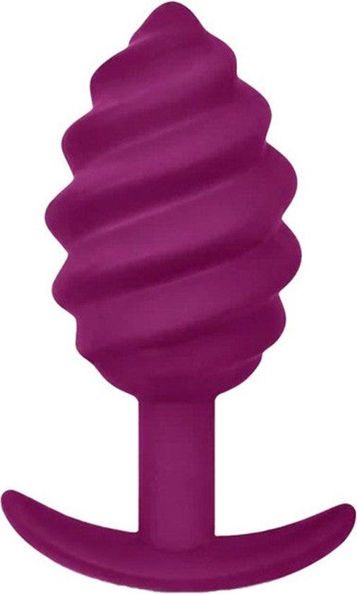 G-Vibe G-plug Twist 2 Geribbelde Buttplug Paars