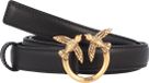 PINKO Leren Riem Love Berry H2 Belt W90 Black - Antique Gold Zwart