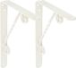 AMIG Plankdrager/steun/beugel Decoratief - 2x - metaal - wit - H150 x B125 mm - Tot 145 kg - boekenplank steunen