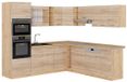 Vicco Hoekkeuken R-Line, Sonoma/Goudkleurig Eiken, 247 x 237 cm zonder werkblad