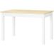 Table à manger extensible 4-6 convives, style contemporain pour cuisine/séjour, 119x70x75 cm, finition blanche et bois clair