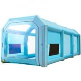 VEVOR Opblaasbare Spuitcabine, Spuitcabine 10,75 x 3,9 x 3,47 m met 2 krachtige blowers, spuitcabine met luchtfiltersysteem, autospuitcabine voor parkeerplaats, tentwerkplek