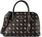 GUESS Emelie Logo Two Comp Satchel Espresso Logo donkerbruin handtas schoudertas