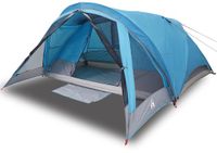 vidaXL Tent - 4-persoons - waterdicht - blauw