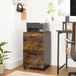 Vasagle meuble de classement mobile avec base vintage marron-noir
