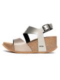 Bayton Sandaal 'Ibiza' lichtbruin / zwart / zilver