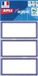 Saunders Schooletiketten ft 75 x 34 mm (b x h), 24 etiketten per etui, blauwe rand