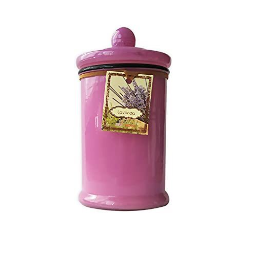 Candele D'Aurora Kaarsen van Aurora Marta geurkaars met vaas glas en deksel, was, violet, 7,5 x 7,5 x 15,5 cm