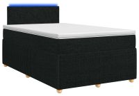vidaXL Boxspringbed met matras, zwart, 120 x 190 cm, gestoffeerd