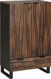 vidaXL Highboard Massief Mangohout Bruin 60 x 33 x 100 cm