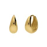 Lucardi Dames Zilveren goldplated oorbellen voor dames - Oorbellen - 925 Zilver - Goudkleurig