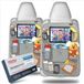 PROTEX Premium, 2-delige set rugleuningbeschermers voor de auto, achterbank-organizers, Oxford 600D, waterafstotende achterbankbeschermer met 12 inch tablet- en iPad-vak, grijs