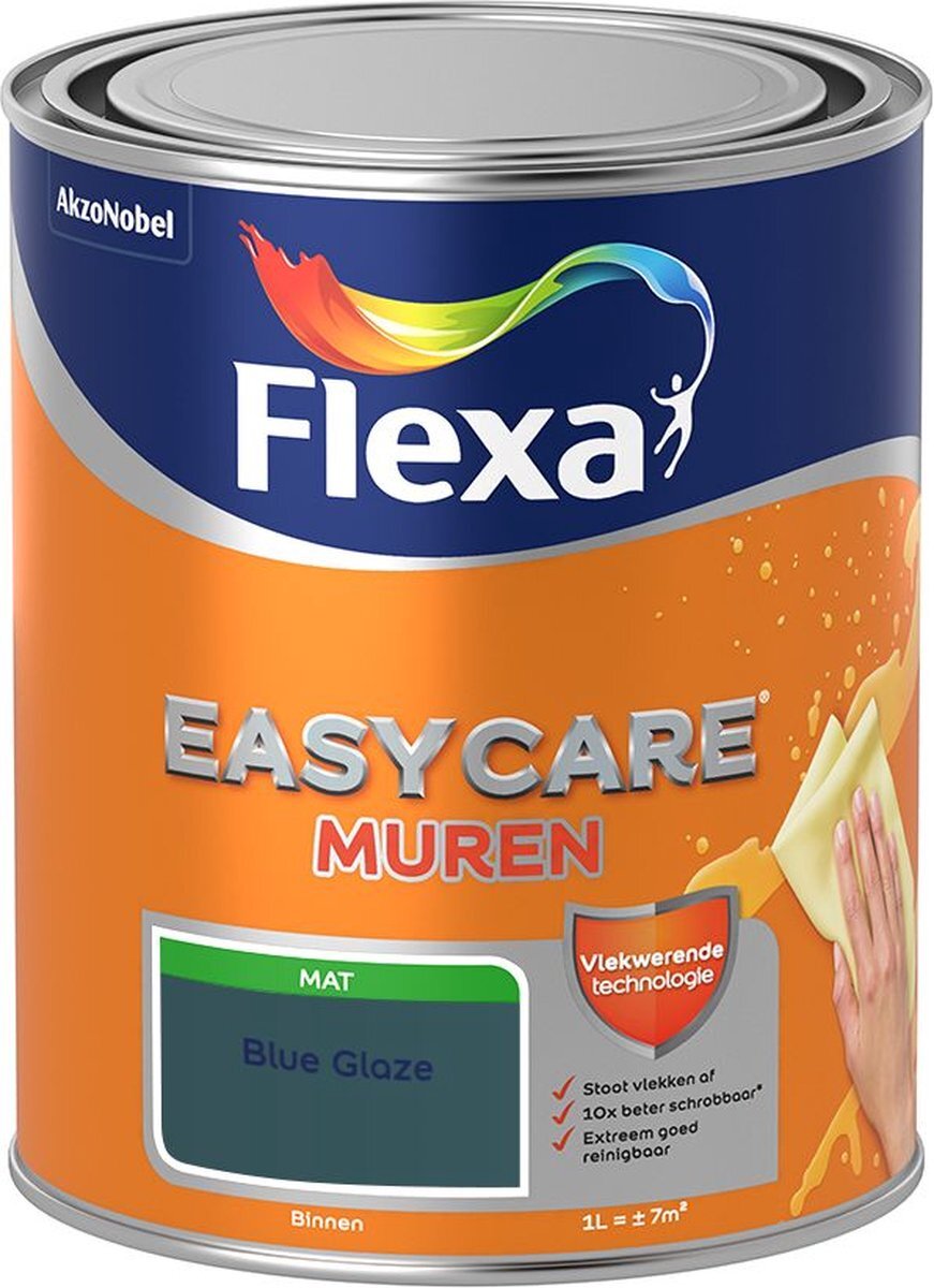 FLEXA Easycare - Muurverf Mat - Blue Glaze - 1 liter