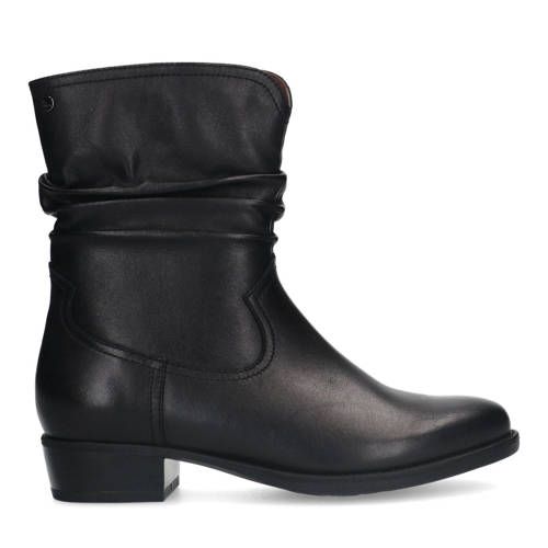 No Stress leren enkellaarzen zwart