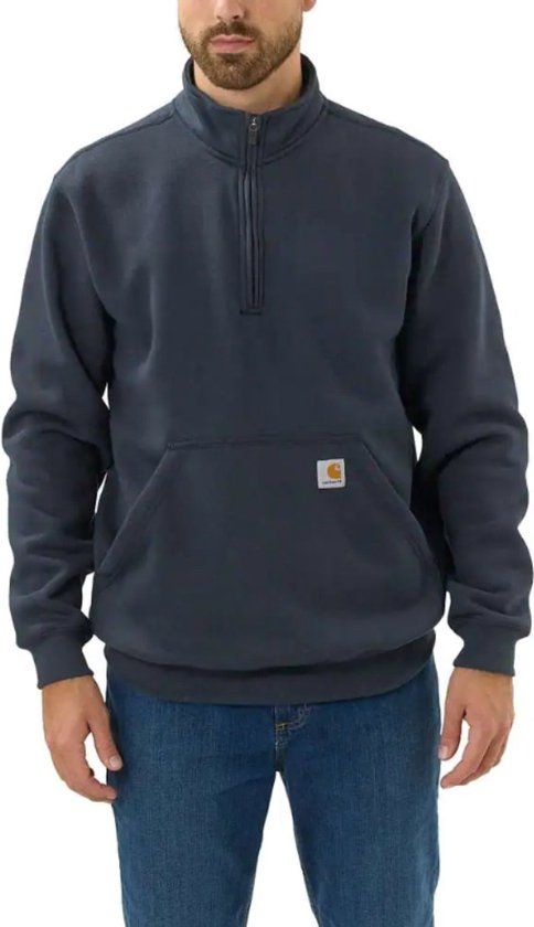 Carhartt Quarter-Zip New Navy Sweatshirt Heren