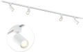 Qub Focus Railverlichting - Blanc - 200 cm - Forme I - 4x Spots GU10 - Dimmable - Ensemble complet