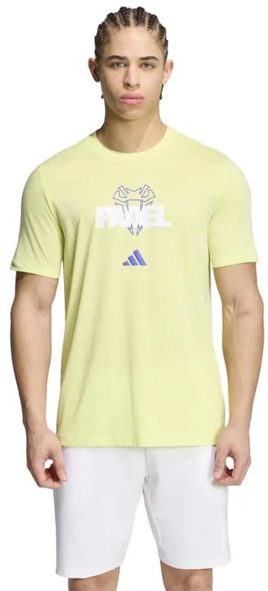 Adidas Padel Graphic T-shirt Korte Mouwen Geel XL Man
