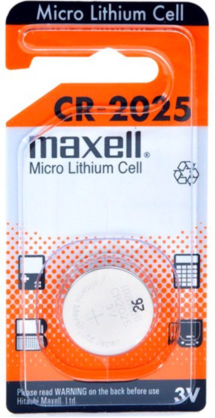Maxell - Batterij - Micro Lithium Cell - CR2025 - 3V - 1 Stuk
