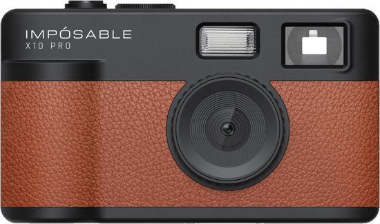 IMPÓSABLE X10 PRO Cognac Brown 12MP Screenless Retro Camera