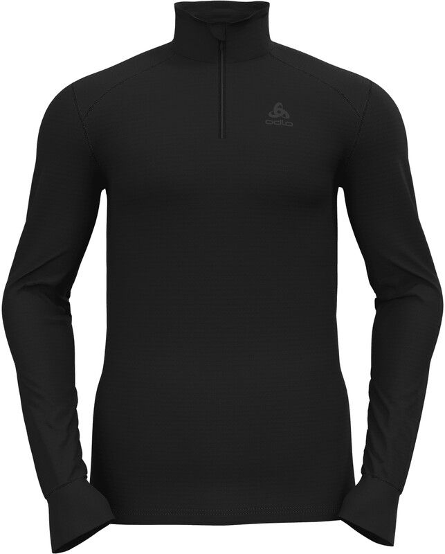 ODLO Active Warm Heren Longsleeve met 1/2 Rits - Zwart - Maat S - 2020
