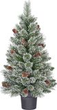 Black Box Vandans Kunstkerstboom in Pot - Frosted Green - H90 x Ø48 cm