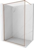 Mexen Kioto-F paroi de douche Walk-in avec cadre 60 x 202 cm, transparent 8 mm, cuivre brossé