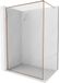 Mexen Kioto-F paroi de douche Walk-in avec cadre 60 x 202 cm, transparent 8 mm, cuivre brossé