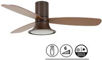 Lucci Air Plafondventilator Airfusion Flusso Bruin 18W Led Ø 132cm Incl. Afstandsbediening